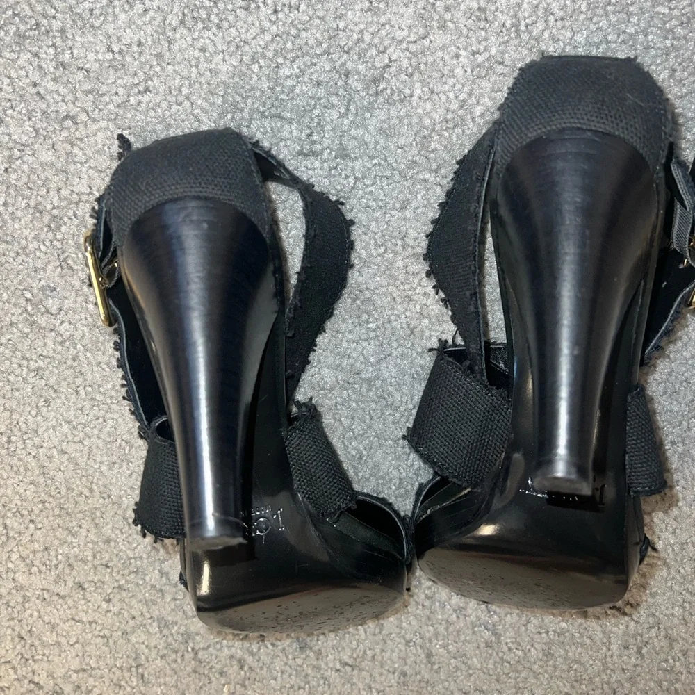 SOLD J. Crew Size 8 Women’s Agnyss Platform Sandal Elastic Fabric Open Toe Heel - Picture 10 of 14